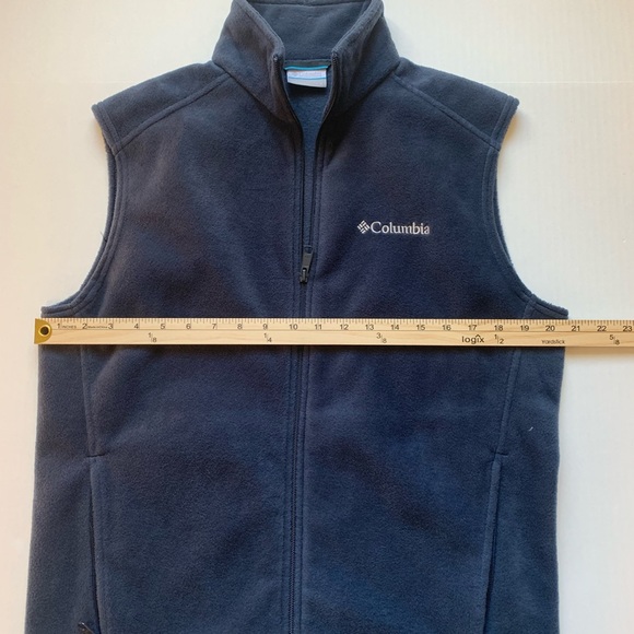 Columbia Men's Polyester Fleece Full Zip Vest, Size S. Navy Blue - Picture 2 of 4